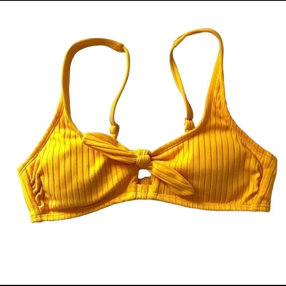 Xhilaration golden yellow bikini top medium bow